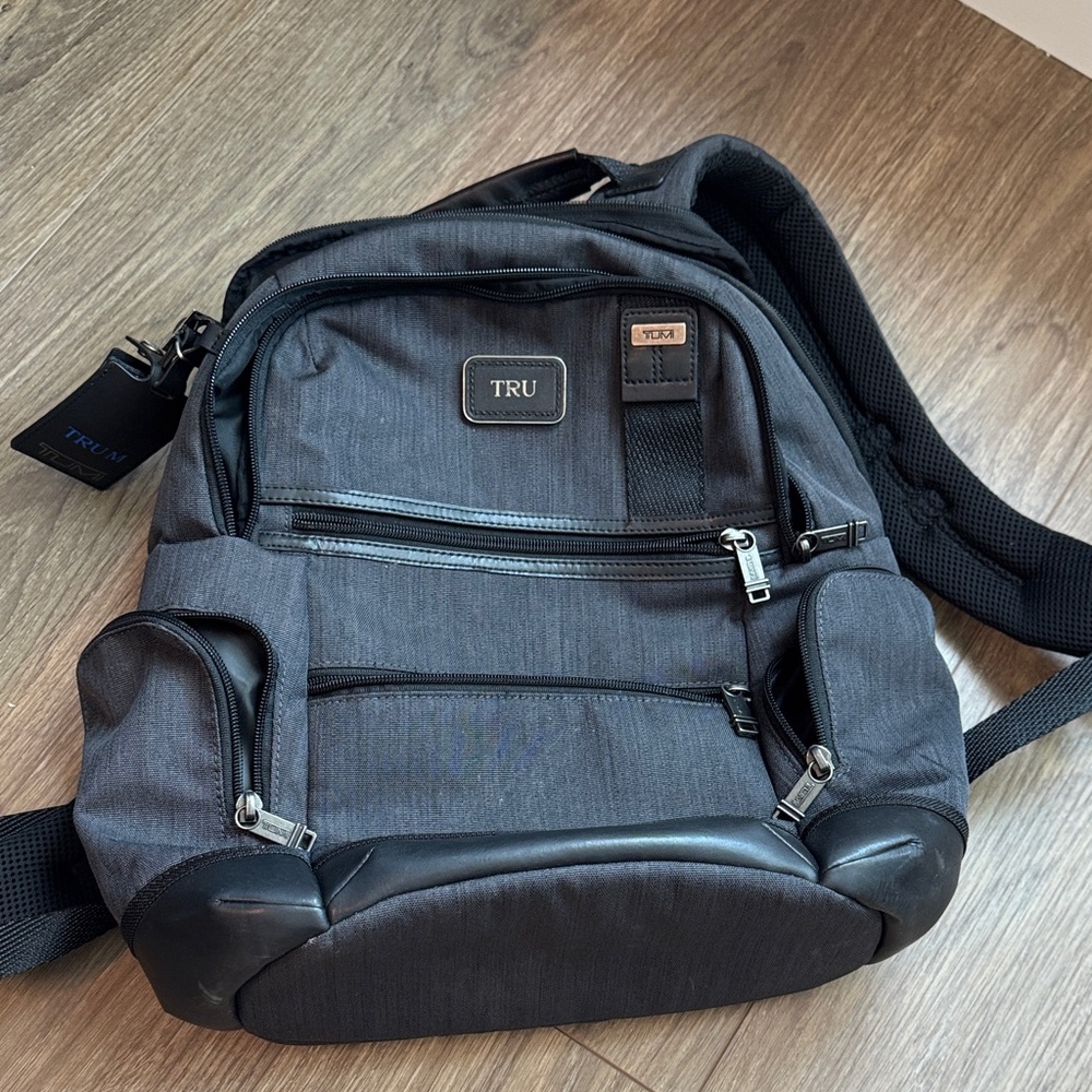 TUMI Dark Gray and Black Men's Backpack